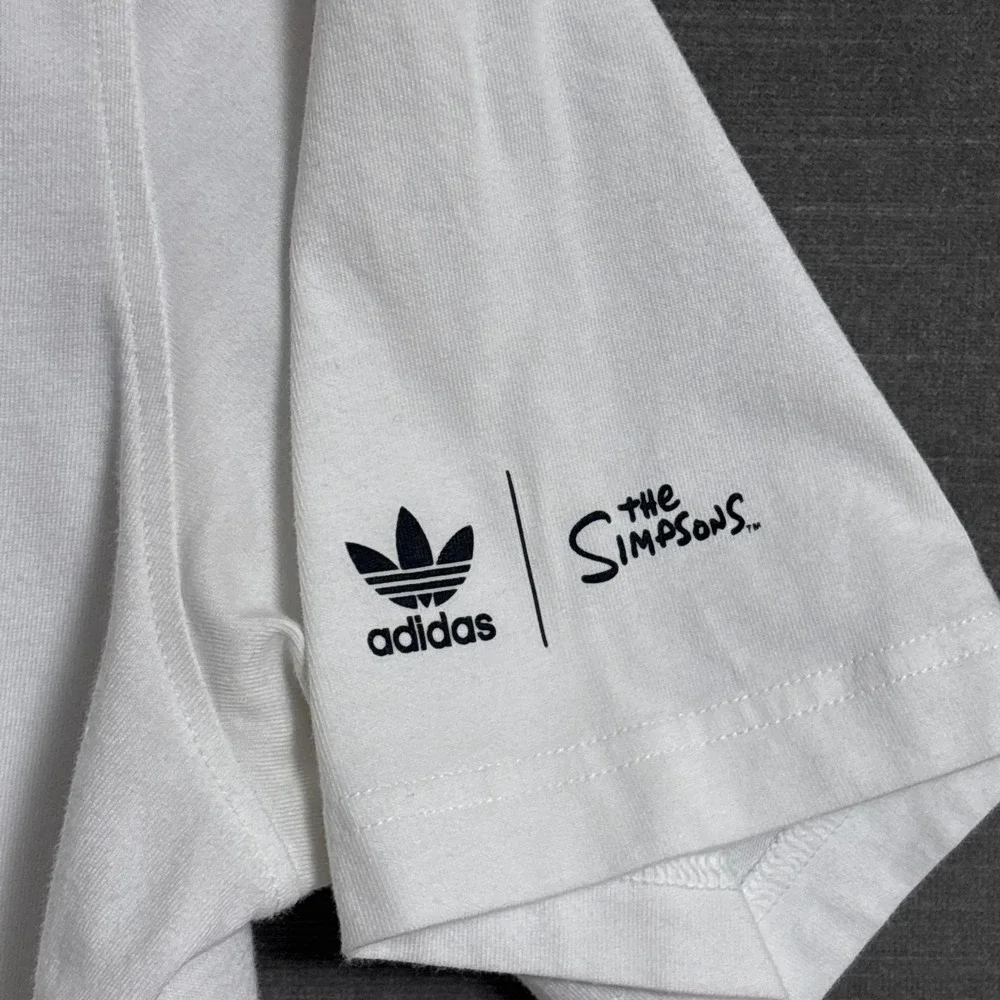 Adidas x Simpsons Shirt XL White Bart Simpson Skateboard Squishee Graphic Tee